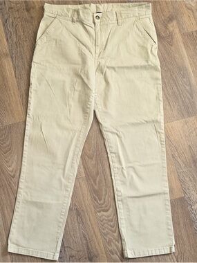 Men's Straight-Leg Chinos in Light Beige